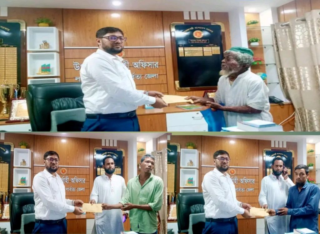 বান্দরবানের লামায় ক্যান্সার,কিডনি সমস্যা সহ বিভিন্ন জটিল রোগে আক্রান্ত রোগীদের পাশে লামা উপজেলা নির্বাহী অফিসার মঈন উদ্দিন।