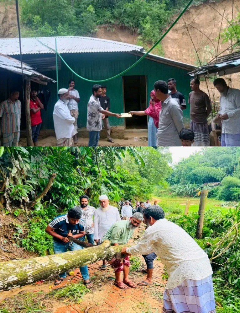 লামার আজিজনগরে পাহাড় ধ্বসে ক্ষতিগ্রস্ত পরিবারের পাশে তৌহিদুল ইসলাম রিয়াদ!